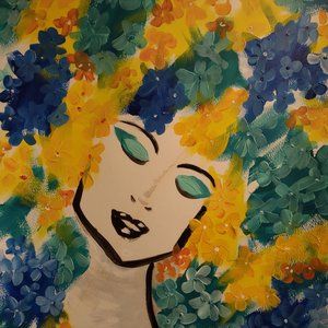 Tranquil Beauty hand-painted poster